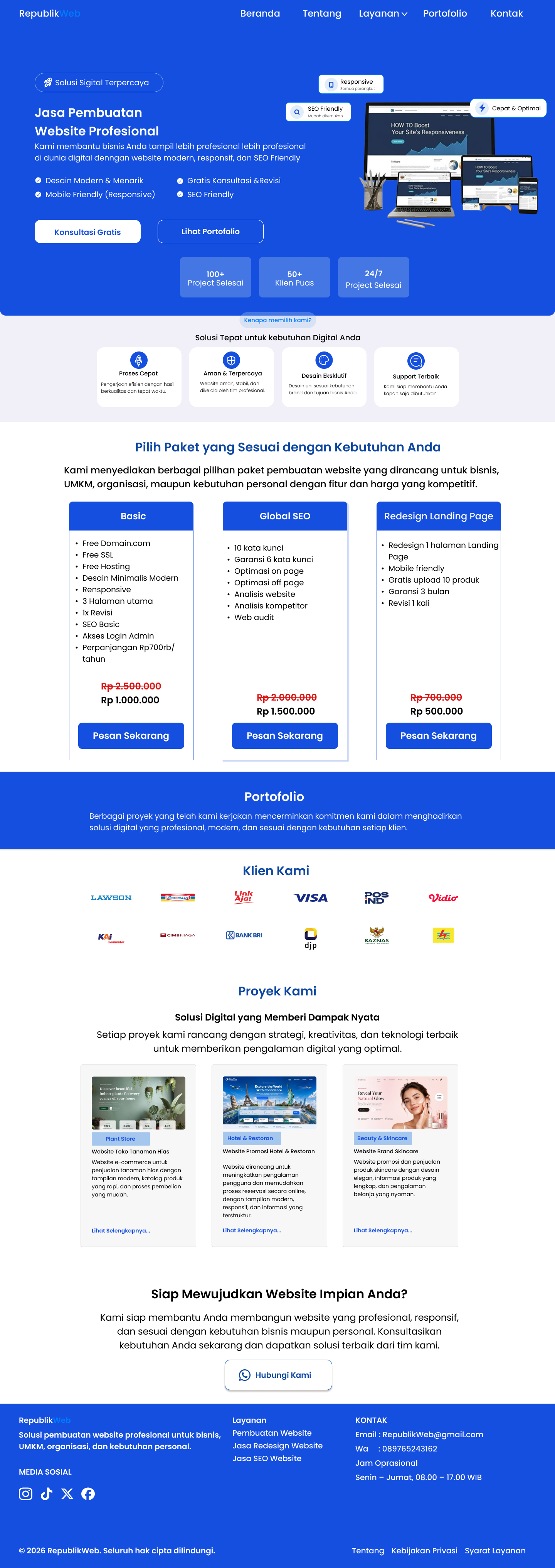 Landing Page Website 